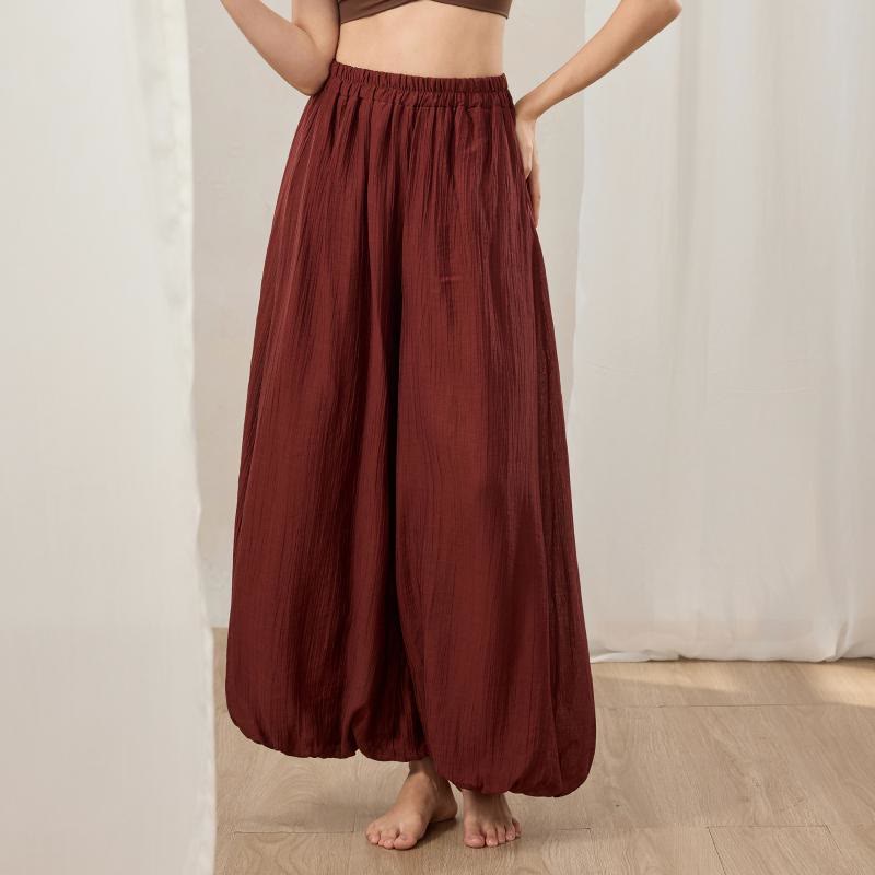 Olivenorma Women's Zen Lantern Wide Leg Pants - Maple Red - XL - image 5