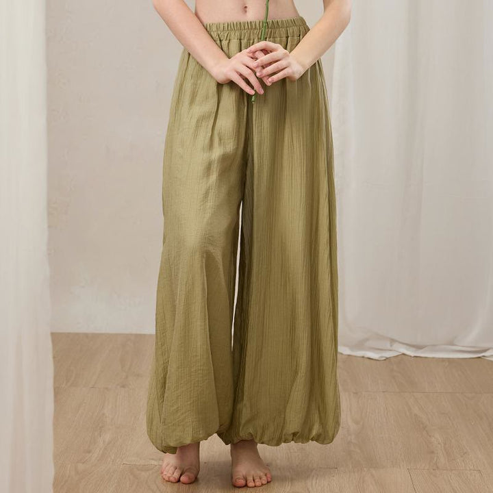 Olivenorma Women's Zen Lantern Wide Leg Pants - Moss Green - XL - image 7