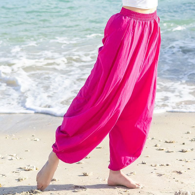 Olivenorma Women's Yoga Harem Pants - Rose Red - XL - image 8