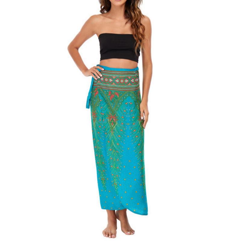 Olivenorma Women's One-Piece Wide Leg Wrap Dress - Peacock Lake Green - image 33