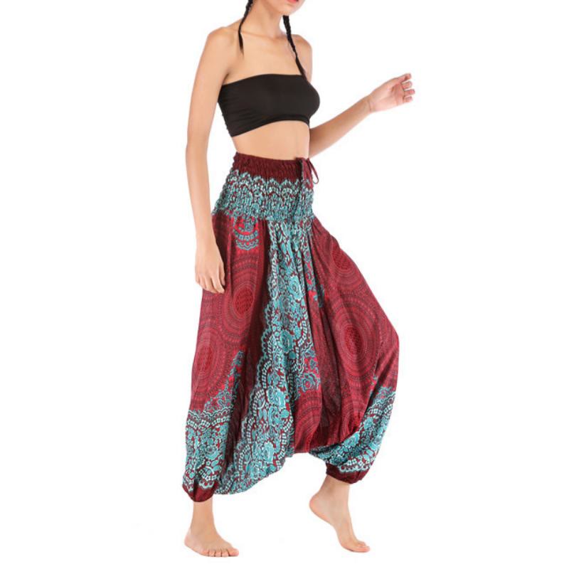 Olivenorma Women's Bohemian Relaxed Drop-Crotch Yoga Pants - image 10