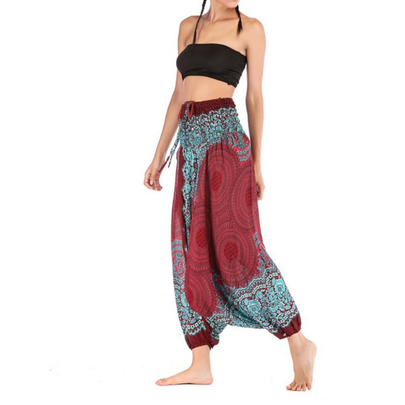 Olivenorma Women's Bohemian Relaxed Drop-Crotch Yoga Pants - image 11