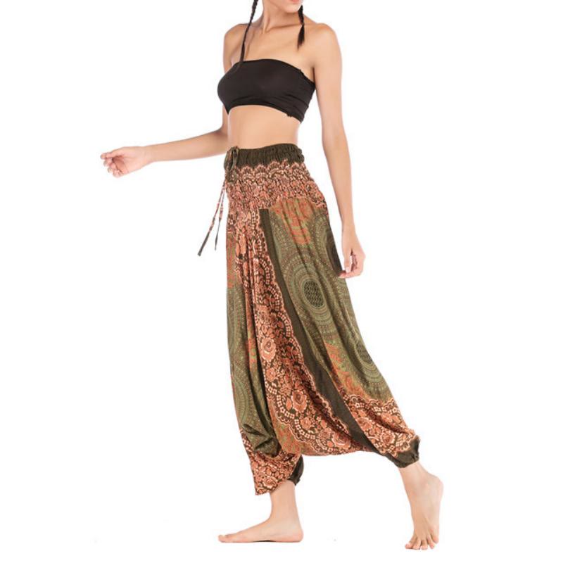 Olivenorma Women's Bohemian Relaxed Drop-Crotch Yoga Pants - image 37