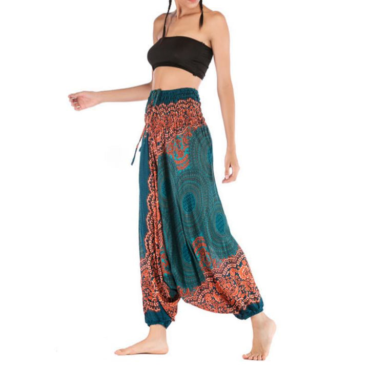 Olivenorma Women's Bohemian Relaxed Drop-Crotch Yoga Pants - image 2