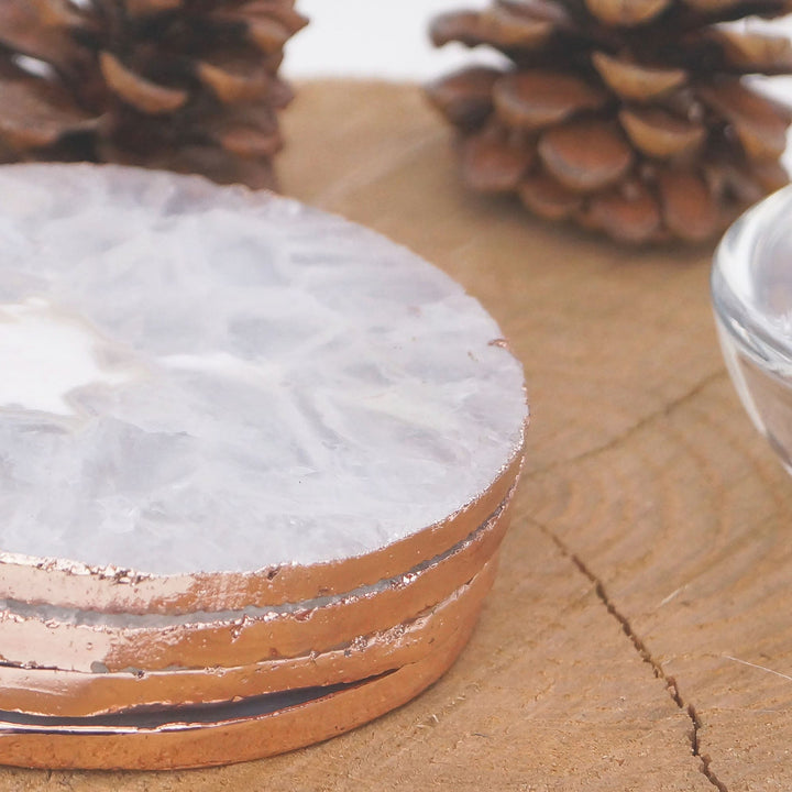 Olivenorma Clear Crystal Round Coaster Gemstone Decoration - image 1