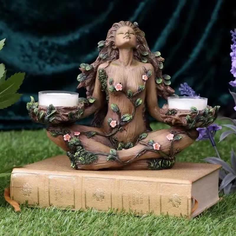 Olivenorma Balance of Nature Female Tree Spirit Tealight Decoration - image 2