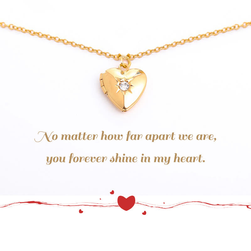 Olivenorma "Shine in My Heart"-Birthstone Heart Album Gift Card  Necklace - image 0