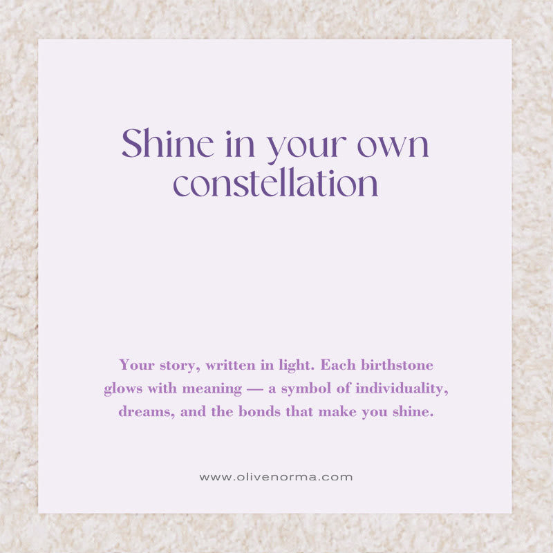 Olivenorma S925 Sterling Silver Birthstone Diamond Gift Card Ring - Golden - 5 Birthstones - Card 2 - image 2