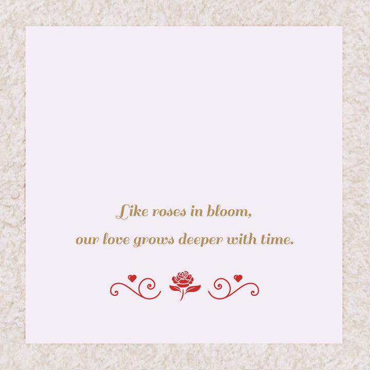 Olivenorma Double Roses Flower Heart Birthstone Gift Card Necklace - December-Turquoise&Blue Topaz - Card 2 - image 2