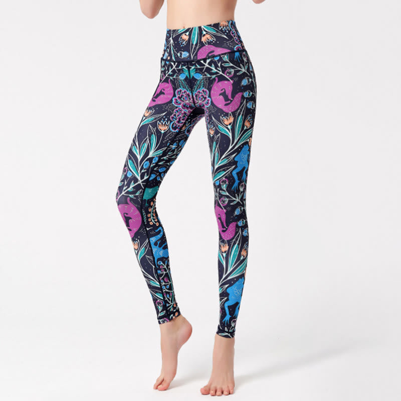 Olivenorma High-Waisted Nature-Inspired Print Yoga Pants - image 1