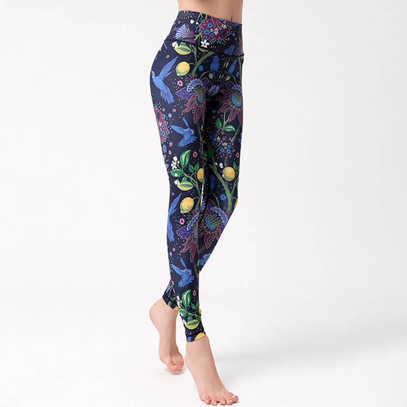 Olivenorma High-Waisted Garden-Inspired Print Yoga Pants - image 4