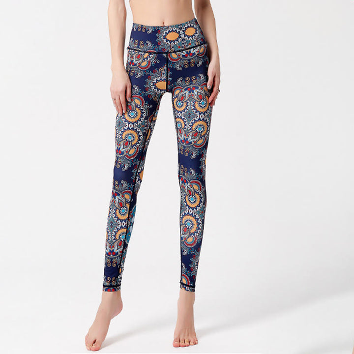 Olivenorma High-Waisted Floral Pattern Yoga Pants - image 2