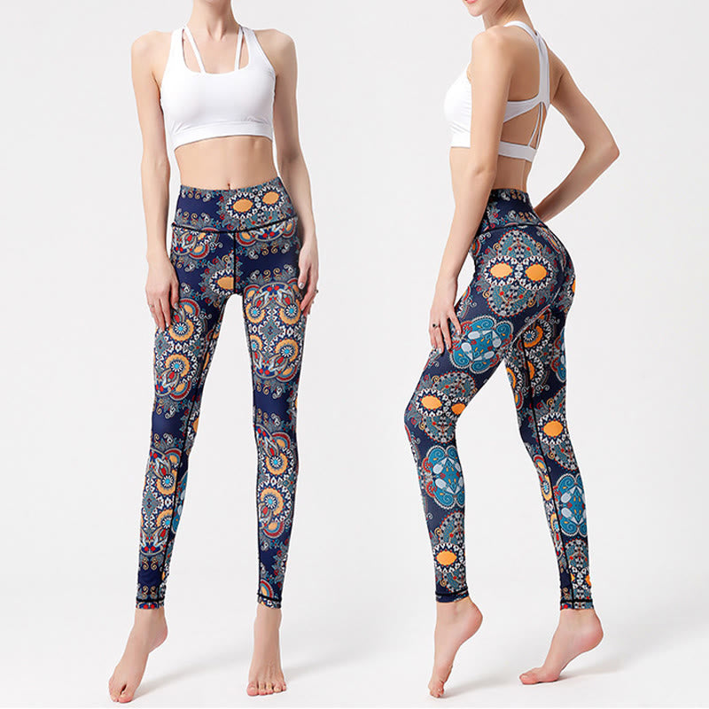 Olivenorma High-Waisted Floral Pattern Yoga Pants - image 3