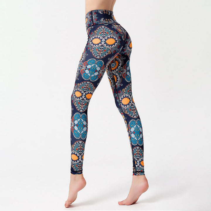 Olivenorma High-Waisted Floral Pattern Yoga Pants - image 0