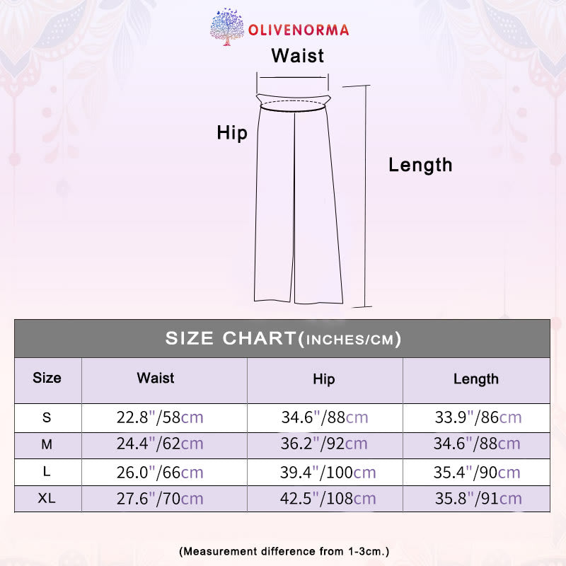 Olivenorma Women's Ink-Print Straight Tie Yoga Pants - image 14