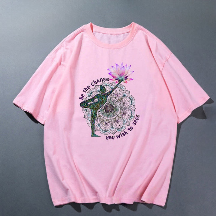 Olivenorma Pink Yoga Breathable Comfortable T-Shirt - Yoga - 2XL - image 2