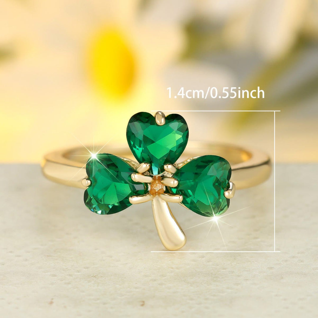 FREE Today: Lucky Green Three-leaf Clover Ring - image 5