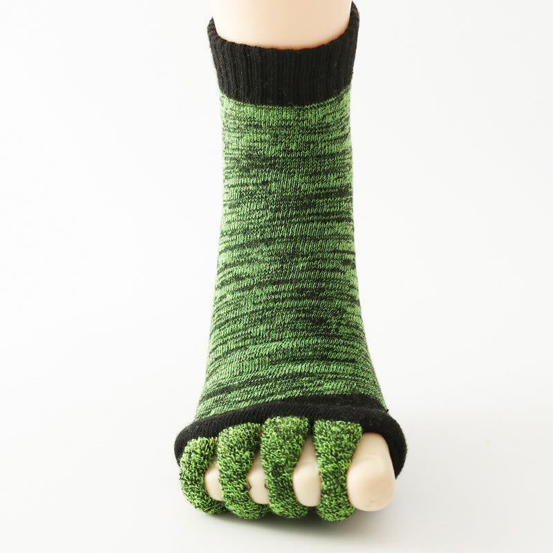Olivenorma Colorful Five-Toe Breathable Toe Separation Non-Slip Grip Pilates Barre Fitness Socks for Balance & Stability Yoga Socks - image 7