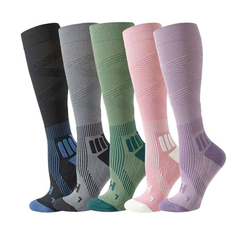 Olivenorma Leg Warmer Style Stretch Knit Pilates Barre Warm-Up Socks for Dance & Fitness Yoga Socks  - Each color - 5pairs (One pair of each color) - image 6