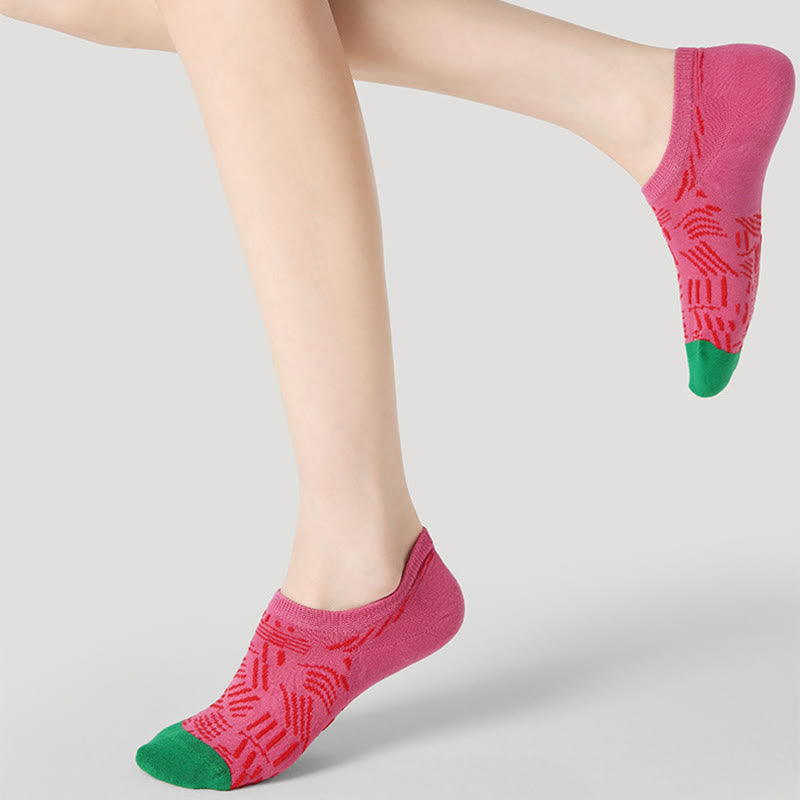 Olivenorma 3 Pairs Lightweight Pilates Breathable Stretch Cotton Grip Fitness Socks for Barre, Yoga & Everyday Comfort Training Yoga Socks - image 5