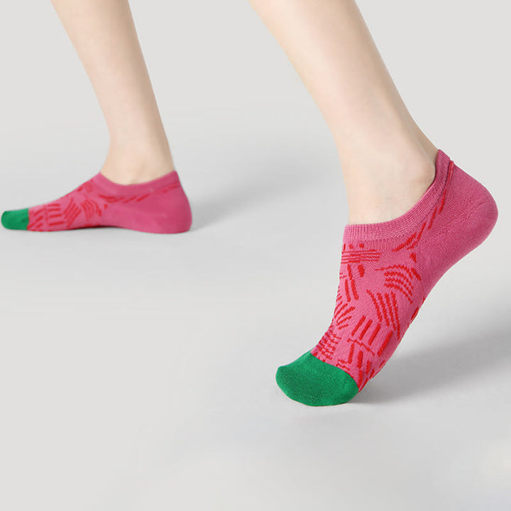 Olivenorma 3 Pairs Lightweight Pilates Breathable Stretch Cotton Grip Fitness Socks for Barre, Yoga & Everyday Comfort Training Yoga Socks - image 4