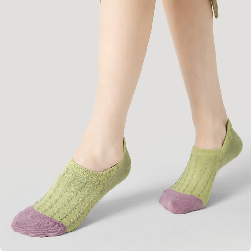 Olivenorma 3 Pairs Lightweight Pilates Breathable Stretch Cotton Grip Fitness Socks for Barre, Yoga & Everyday Comfort Training Yoga Socks - image 6