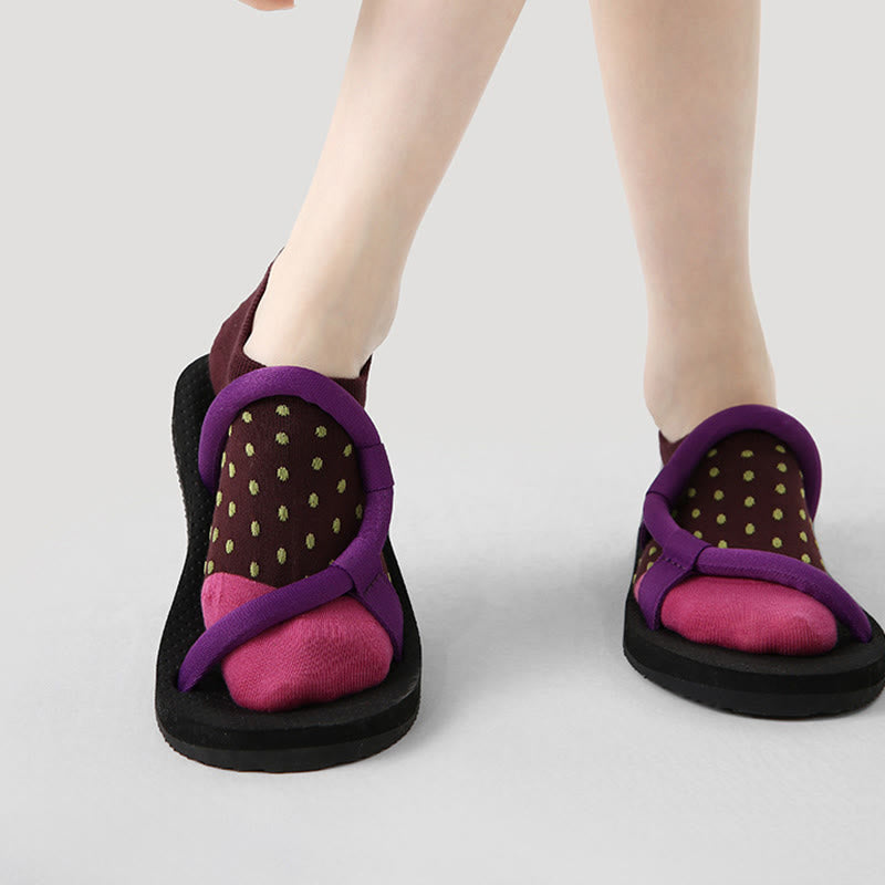 Olivenorma 3 Pairs Lightweight Pilates Breathable Stretch Cotton Grip Fitness Socks for Barre, Yoga & Everyday Comfort Training Yoga Socks - image 9