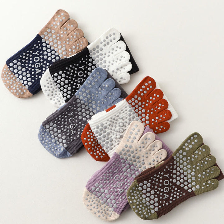 Olivenorma Five-Toe Breathable Toe Separation Non-Slip Grip Pilates Barre Fitness Socks for Women with Cotton Comfort Design Yoga Socks - image 28