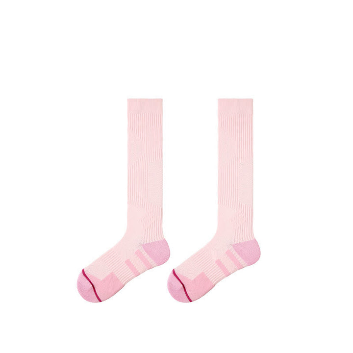 Olivenorma Retro Crew Compression Non-Slip Pilates Barre Everyday Comfort Calf Socks with Breathable Support & Athletic Fit Yoga Socks - Pink - 10 Pairs - image 18