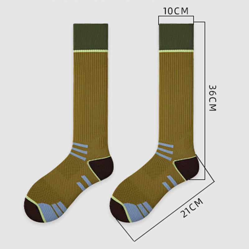 Olivenorma Retro Crew Compression Non-Slip Pilates Barre Everyday Comfort Calf Socks with Breathable Support & Athletic Fit Yoga Socks - image 6