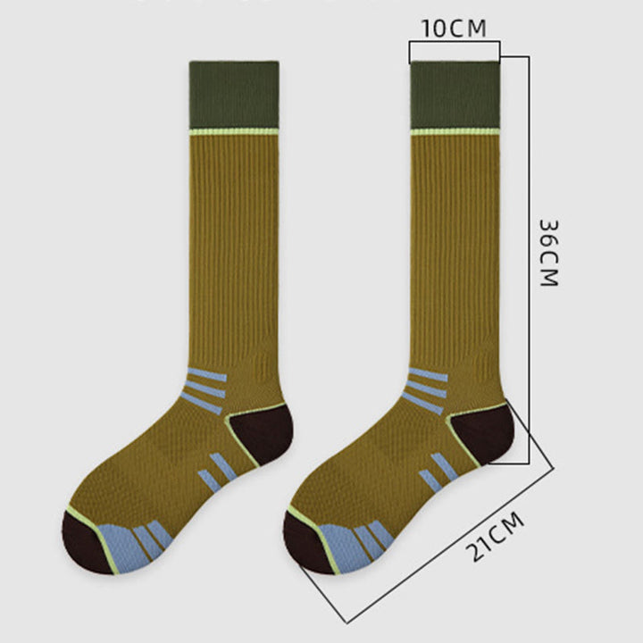 Olivenorma Retro Crew Compression Non-Slip Pilates Barre Everyday Comfort Calf Socks with Breathable Support & Athletic Fit Yoga Socks - image 6