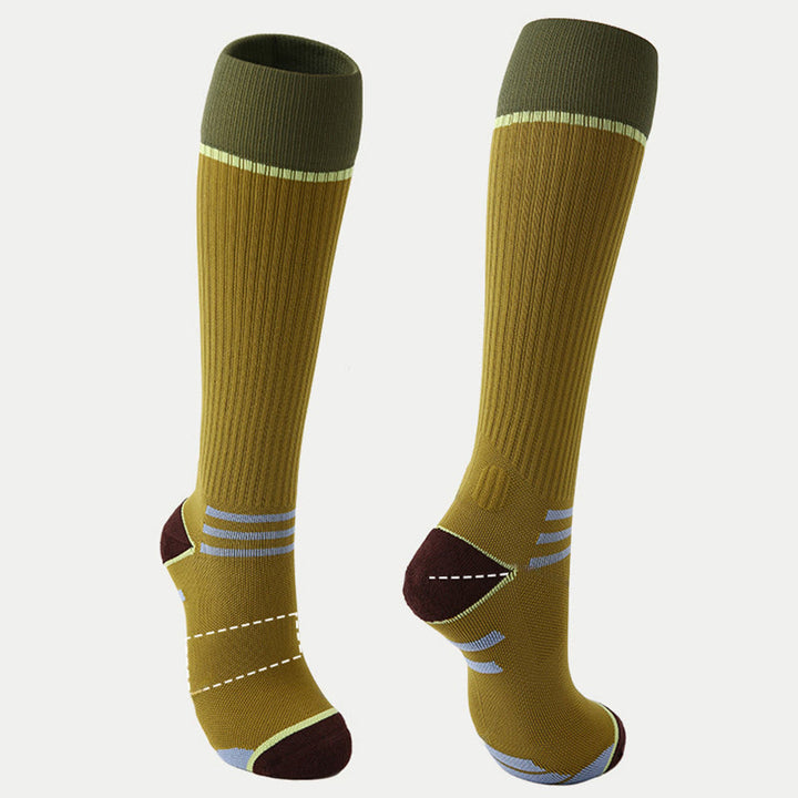 Olivenorma Retro Crew Compression Non-Slip Pilates Barre Everyday Comfort Calf Socks with Breathable Support & Athletic Fit Yoga Socks - image 5