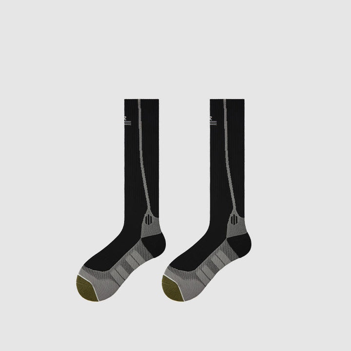 Olivenorma Retro Crew Compression Non-Slip Pilates Barre Everyday Comfort Calf Socks with Breathable Support & Athletic Fit Yoga Socks - Black - 10 Pairs - image 8