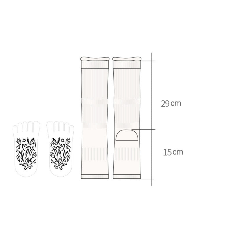 Olivenorma Open-Toe Five-Toe Breathable Toe Separation Non-Slip Grip Pilates Fitness Socks with Cotton Comfort & Stable Traction Yoga Socks - image 12