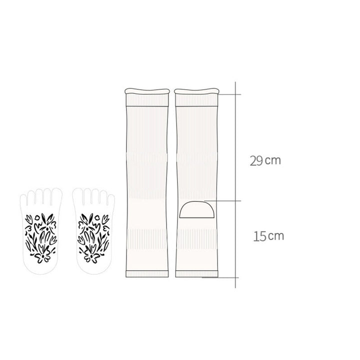 Olivenorma Open-Toe Five-Toe Breathable Toe Separation Non-Slip Grip Pilates Fitness Socks with Cotton Comfort & Stable Traction Yoga Socks - image 12