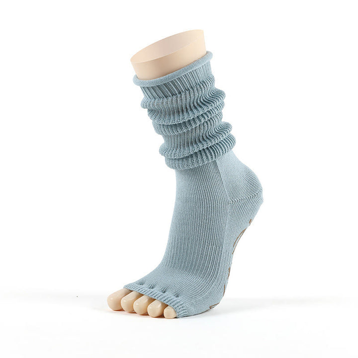 Olivenorma Open-Toe Five-Toe Breathable Toe Separation Non-Slip Grip Pilates Fitness Socks with Cotton Comfort & Stable Traction Yoga Socks - image 1