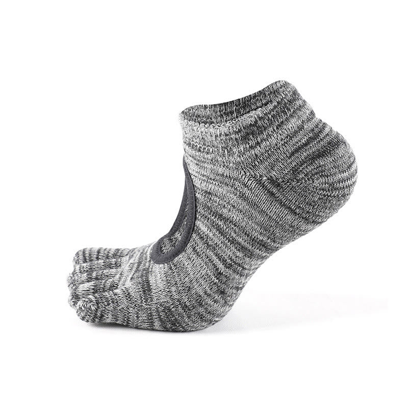 Olivenorma Minimal Five-Toe Breathable Toe Separation Grip Pilates Barre Balance Socks with Lightweight Comfort Design Yoga Socks - Mixed Grey - 10 Pairs - image 8