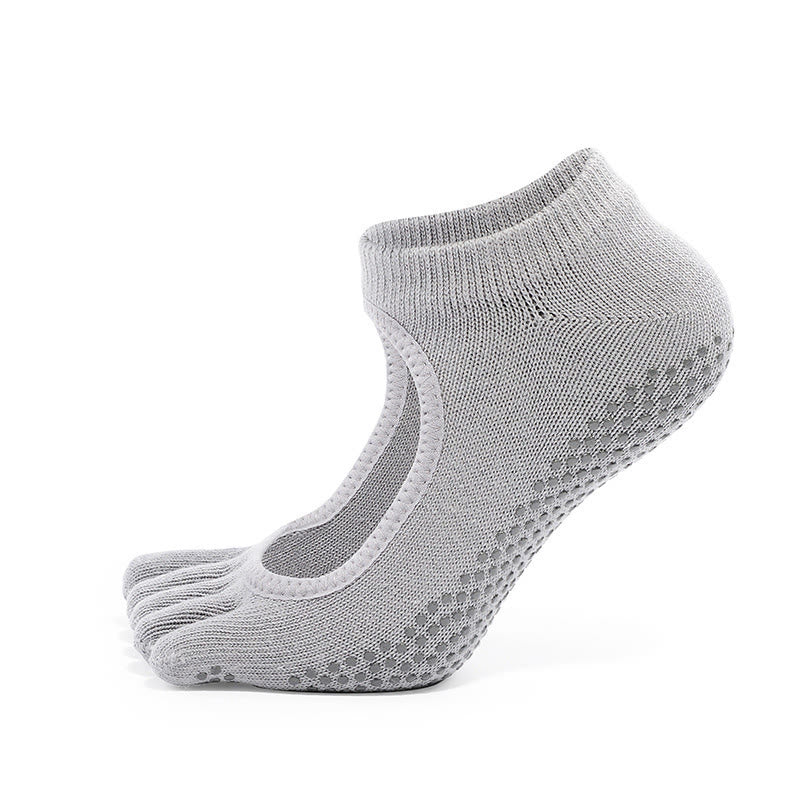 Olivenorma Minimal Five-Toe Yoga Socks Breathable Toe Separation Grip Pilates Barre Balance Socks - image 2