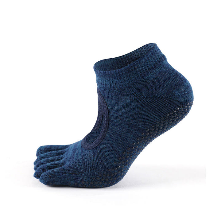 Olivenorma Minimal Five-Toe Breathable Toe Separation Grip Pilates Barre Balance Socks with Lightweight Comfort Design Yoga Socks - Navy - 10 Pairs - image 10