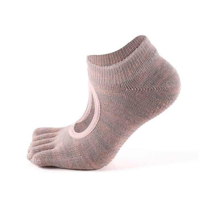 Olivenorma Minimal Five-Toe Yoga Socks Breathable Toe Separation Grip Pilates Barre Balance Socks - Pink - 10 Pairs - image 13