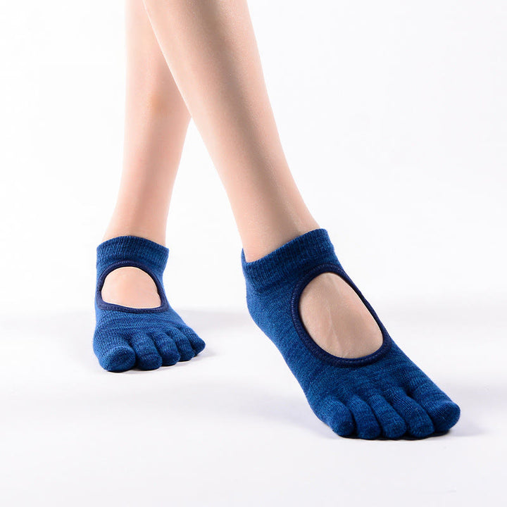 Olivenorma Minimal Five-Toe Yoga Socks Breathable Toe Separation Grip Pilates Barre Balance Socks - image 11