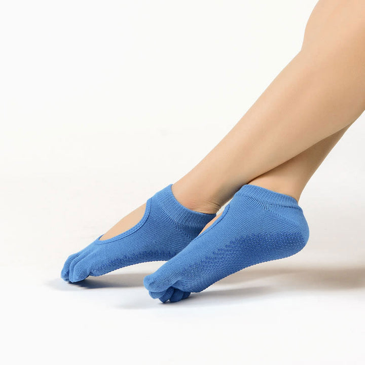 Olivenorma Minimal Five-Toe Yoga Socks Breathable Toe Separation Grip Pilates Barre Balance Socks - image 7
