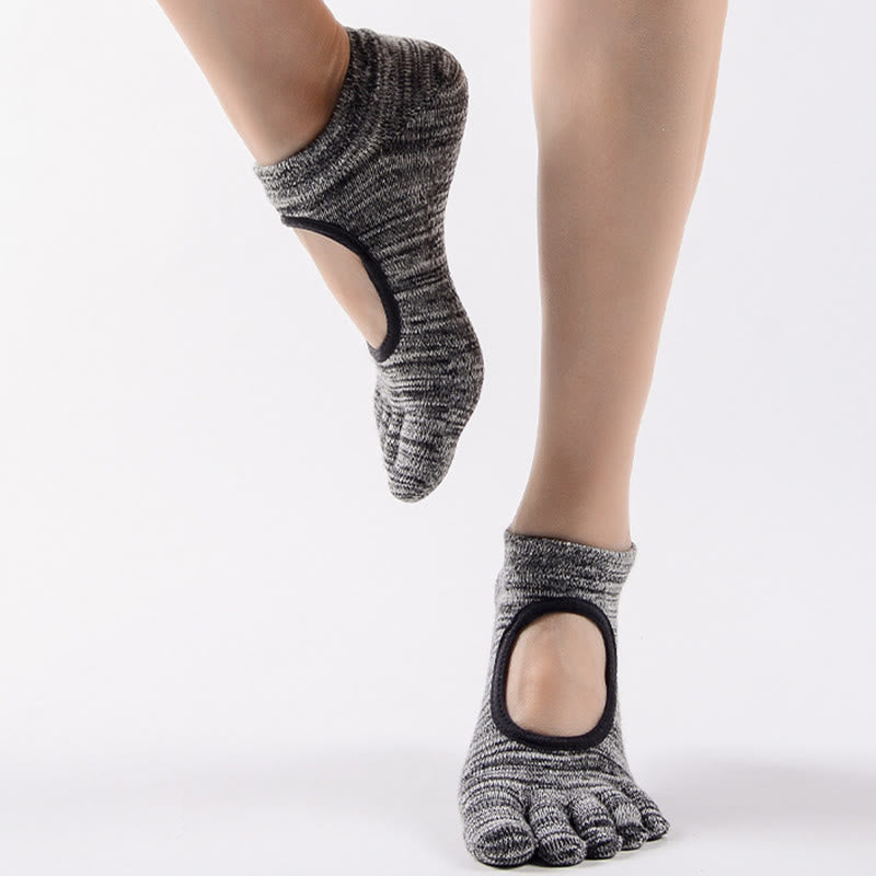 Olivenorma Minimal Five-Toe Breathable Toe Separation Grip Pilates Barre Balance Socks with Lightweight Comfort Design Yoga Socks - image 9
