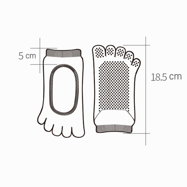 Olivenorma Minimal Five-Toe Yoga Socks Breathable Toe Separation Grip Pilates Barre Balance Socks - image 16
