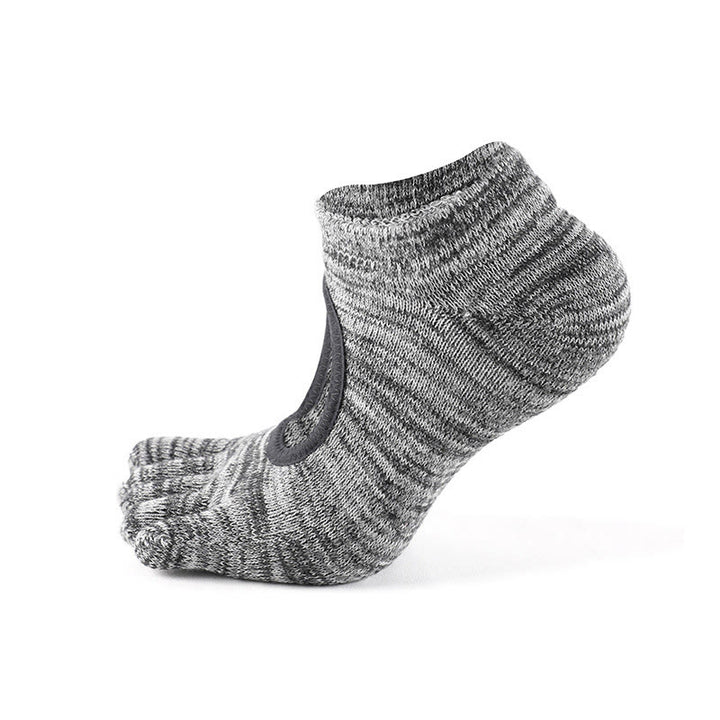 Olivenorma Minimal Five-Toe Yoga Socks Breathable Toe Separation Grip Pilates Barre Balance Socks - Mixed Grey - 10 Pairs - image 8