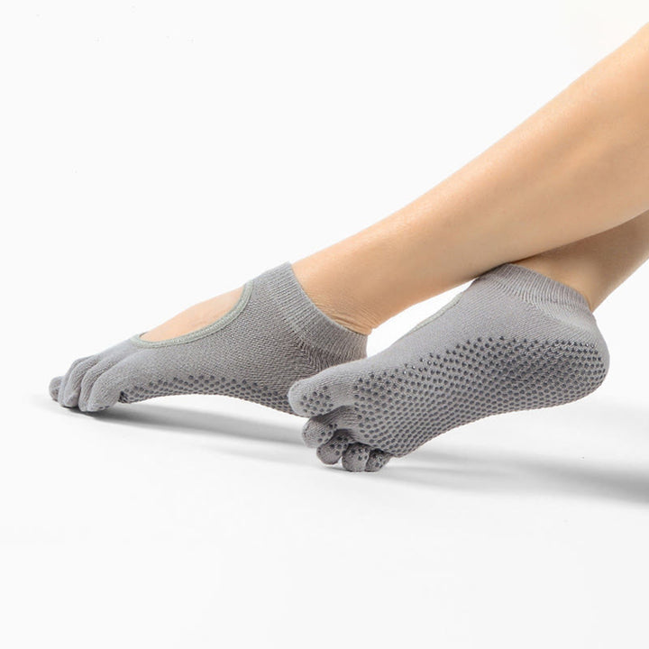 Olivenorma Minimal Five-Toe Yoga Socks Breathable Toe Separation Grip Pilates Barre Balance Socks - image 1