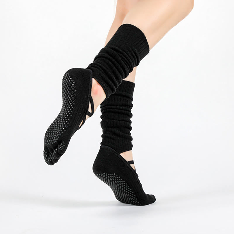 Olivenorma Elastic Strap Yoga Barre Socks Anti-Slip Grip Pilates Training Socks for Women - image 11