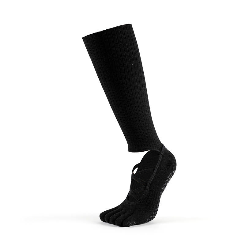 Olivenorma Elastic Strap Yoga Barre Socks Anti-Slip Grip Pilates Training Socks for Women - image 13