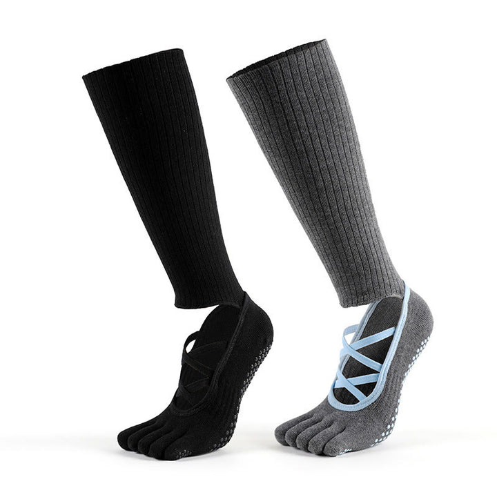 Olivenorma Elastic Strap Yoga Barre Socks Anti-Slip Grip Pilates Training Socks for Women - image 12