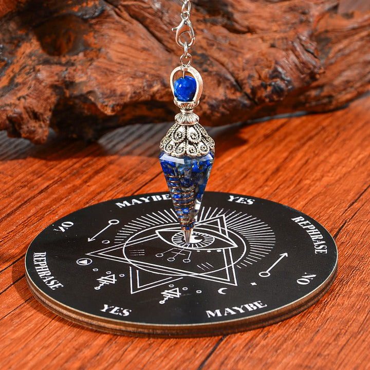 FREE Today: 10 Styles 2pcs Natural Stone Pendulum & Wooden Divination Board Set - Lapis Lazuli - image 6